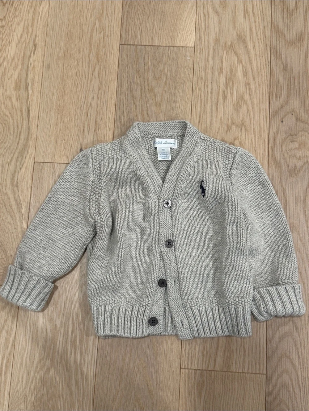 Ralph Lauren Toddler Cardigan - Light Gray